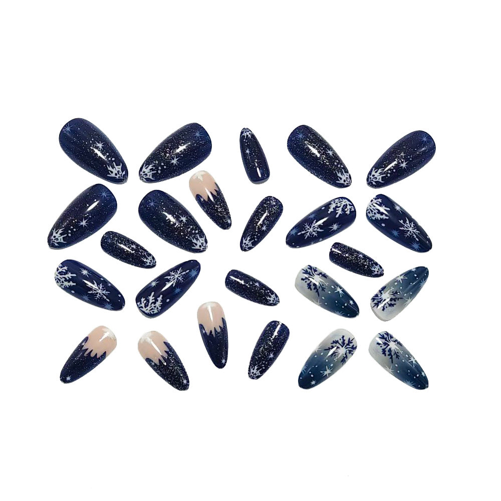 Artificial Nails In Elegant Winter Design Stornfield