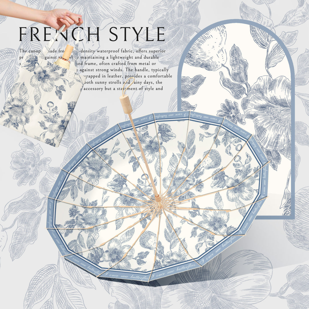Ladies elegant umbrella with floral patterns Stornfield