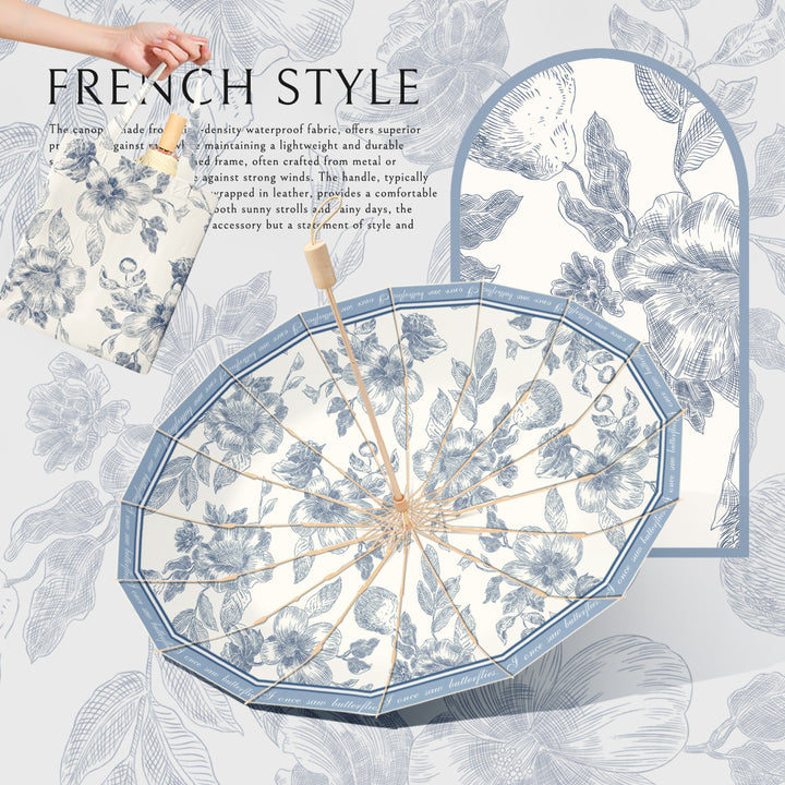 Ladies elegant umbrella with floral patterns Stornfield