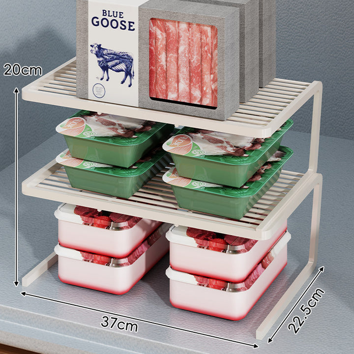 Triple-Tier Slim Slotted Countertop Pantry Shelf Organizer