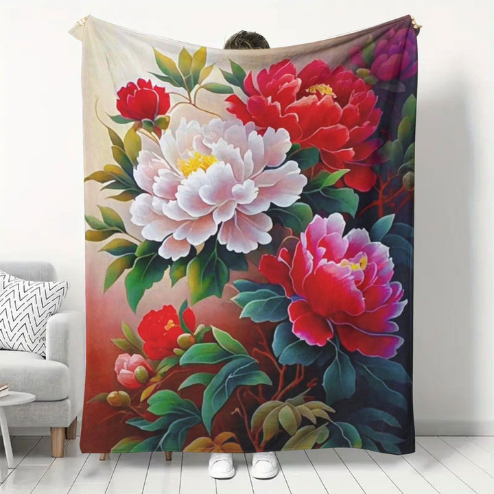 Floral Patterned Throw Blanket