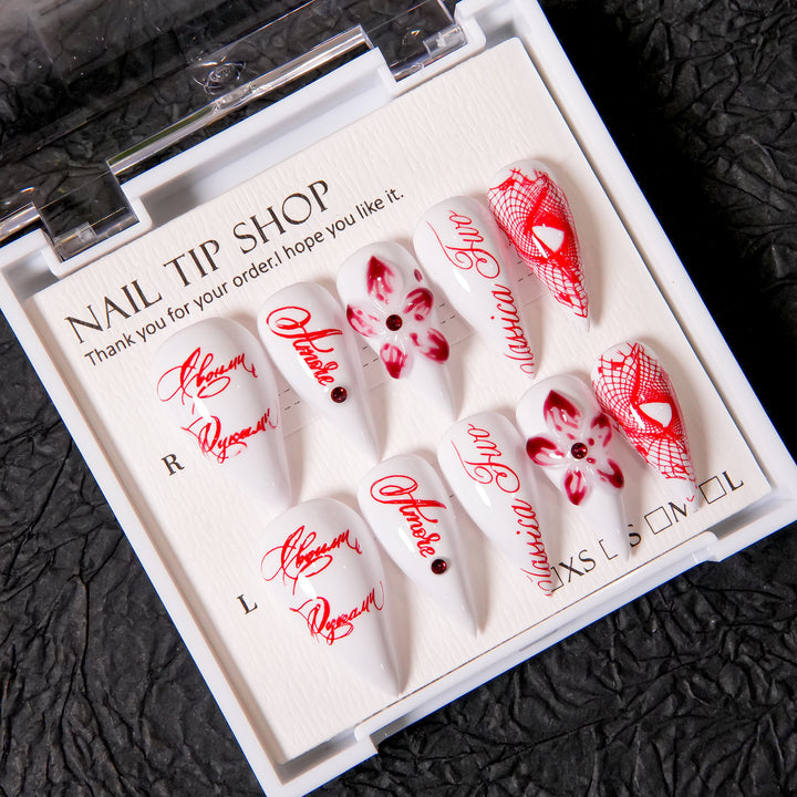 Artistic Floral Press-On Nail Design Kit