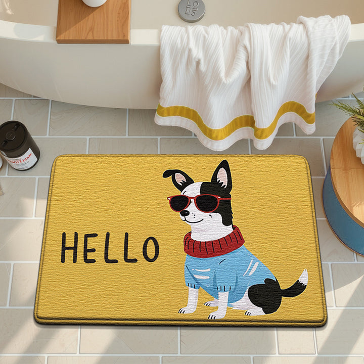 Cute Bunny-Themed Bath Mat