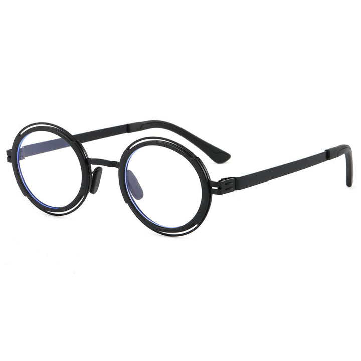 Women's fashionable round sunglasses with elegant metal frame Stornfield