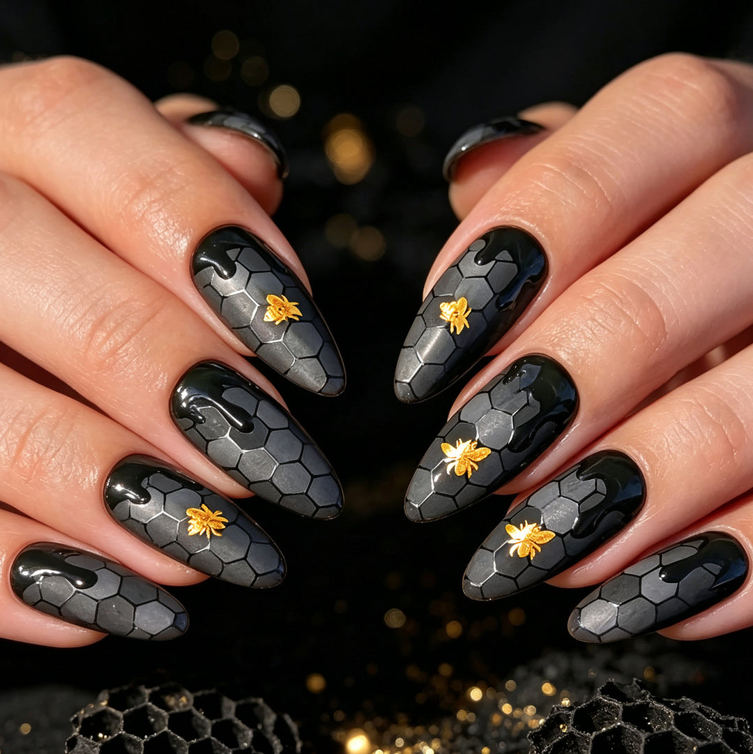 Artistic Honeycomb Nail Enhancements Stornfield
