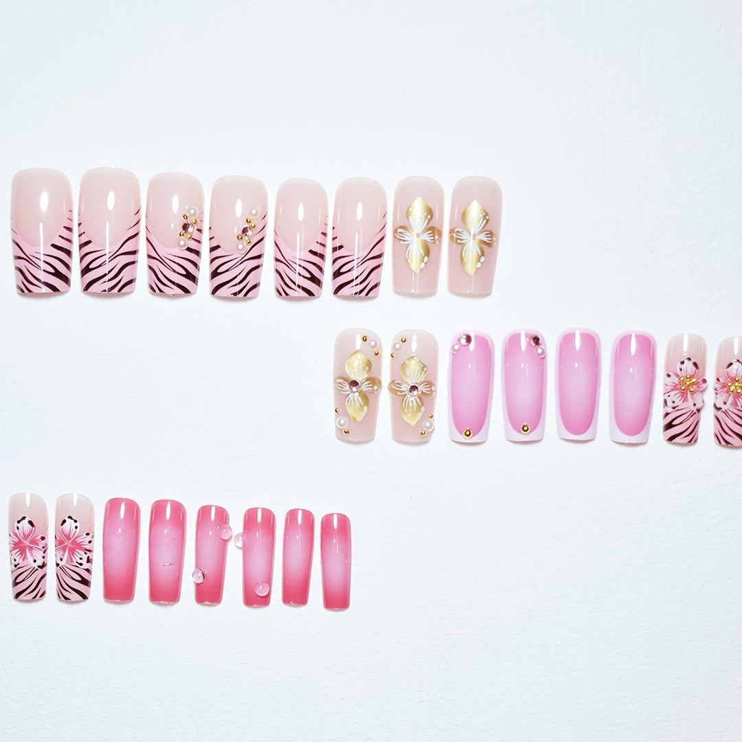 Floral Design Acrylic Nail Art Stornfield