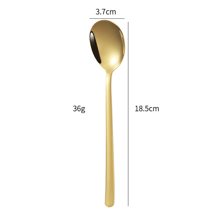 Elegant dessert spoon with luxurious golden surface Stornfield