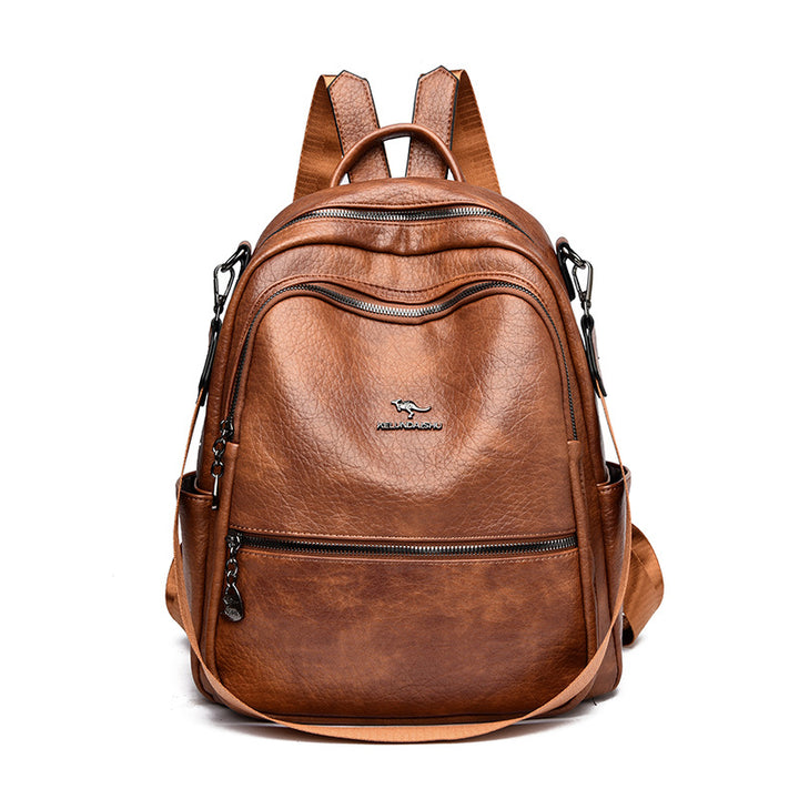 Vintage-Inspired Leather Backpack Stornfield