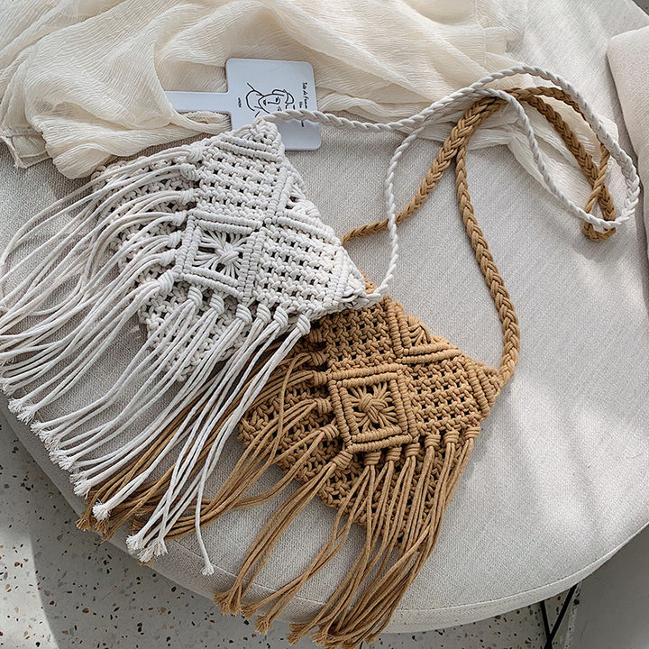 Hand-knotted fringe bag Stornfield