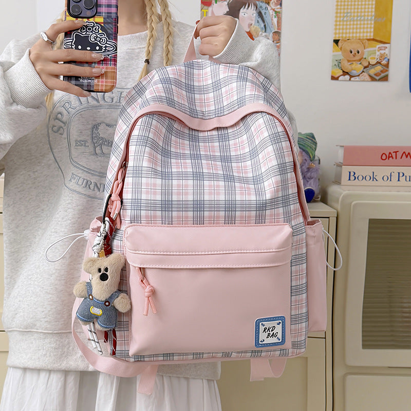Checked Patterned Backpack Stornfield