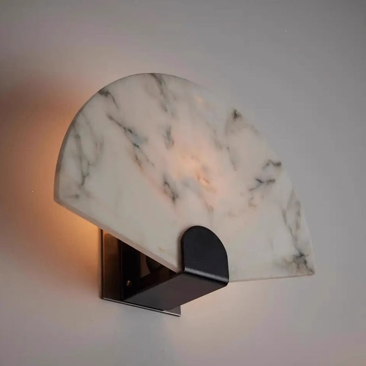 Marble Fan Wall Light Fixture