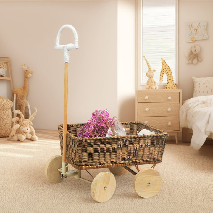 Handcrafted Woven Storage Cart Stornfield