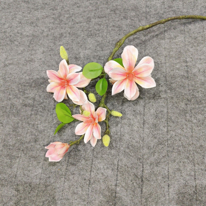 Lifelike Floral Stem with Soft Petals