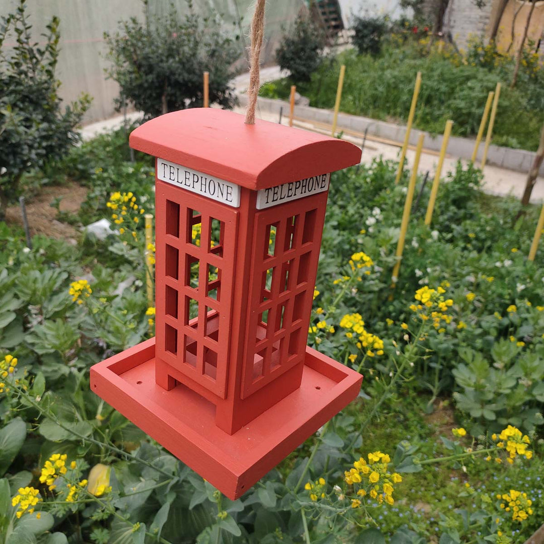 Vintage Telephone Booth Bird Feeder Stornfield