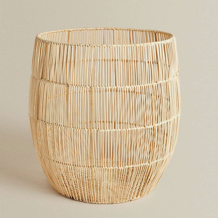 Handmade storage basket made of rattan Stornfield