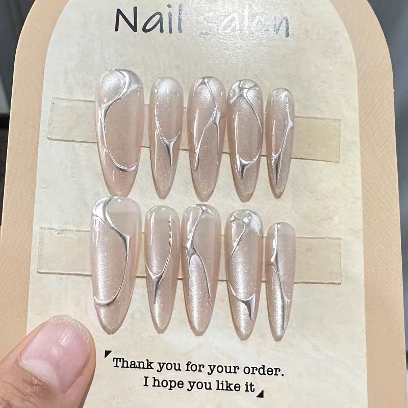 Elegant Abstract Art Press-On Nails Stornfield