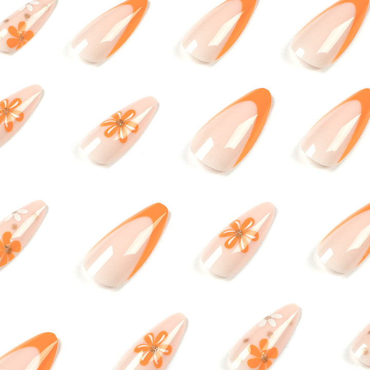 Creative artificial nails with floral design Stornfield