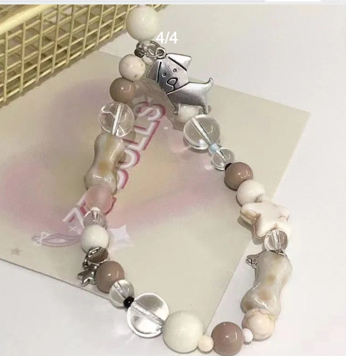 Dog-Themed Charm Beaded Bracelet Stornfield