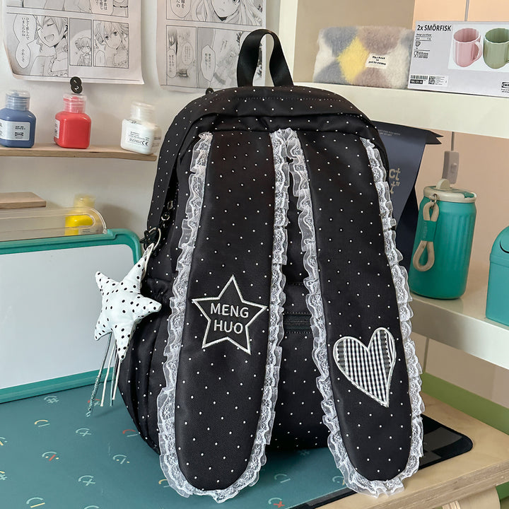 Cute Bunny-Ear Design Embellished Backpack Stornfield