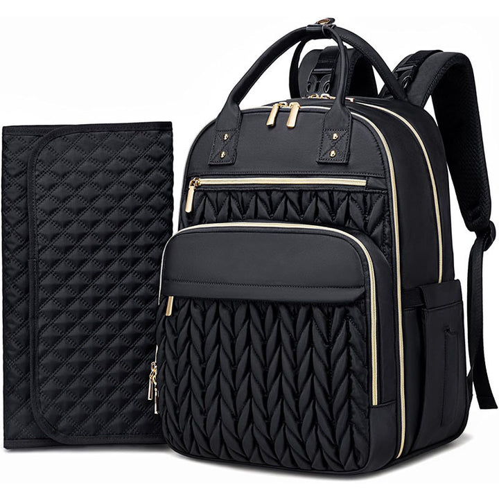 Elegant and Spacious Backpack with Textured Design Stornfield