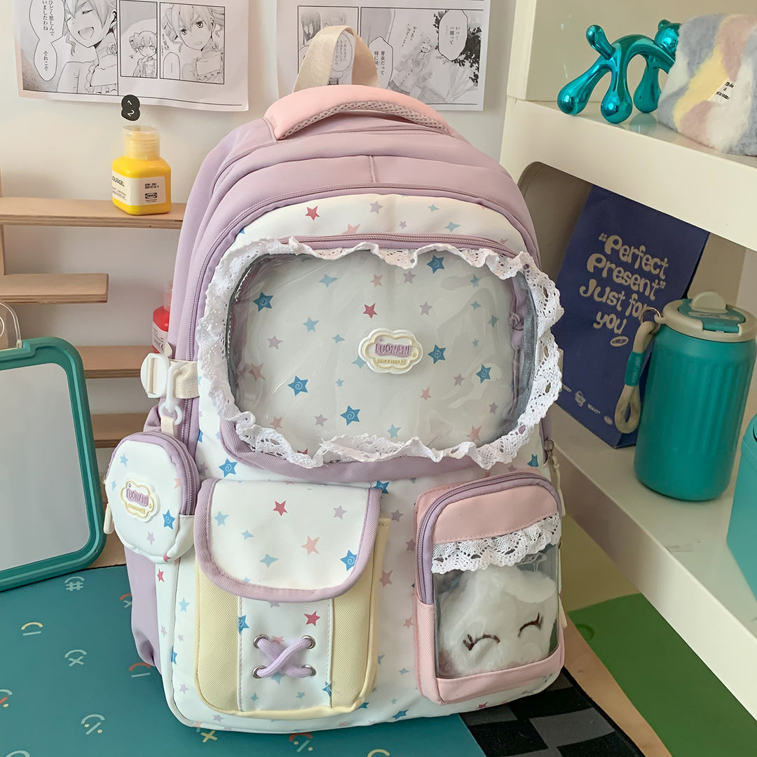 Whimsical Star-Embellished Cute Backpack Stornfield