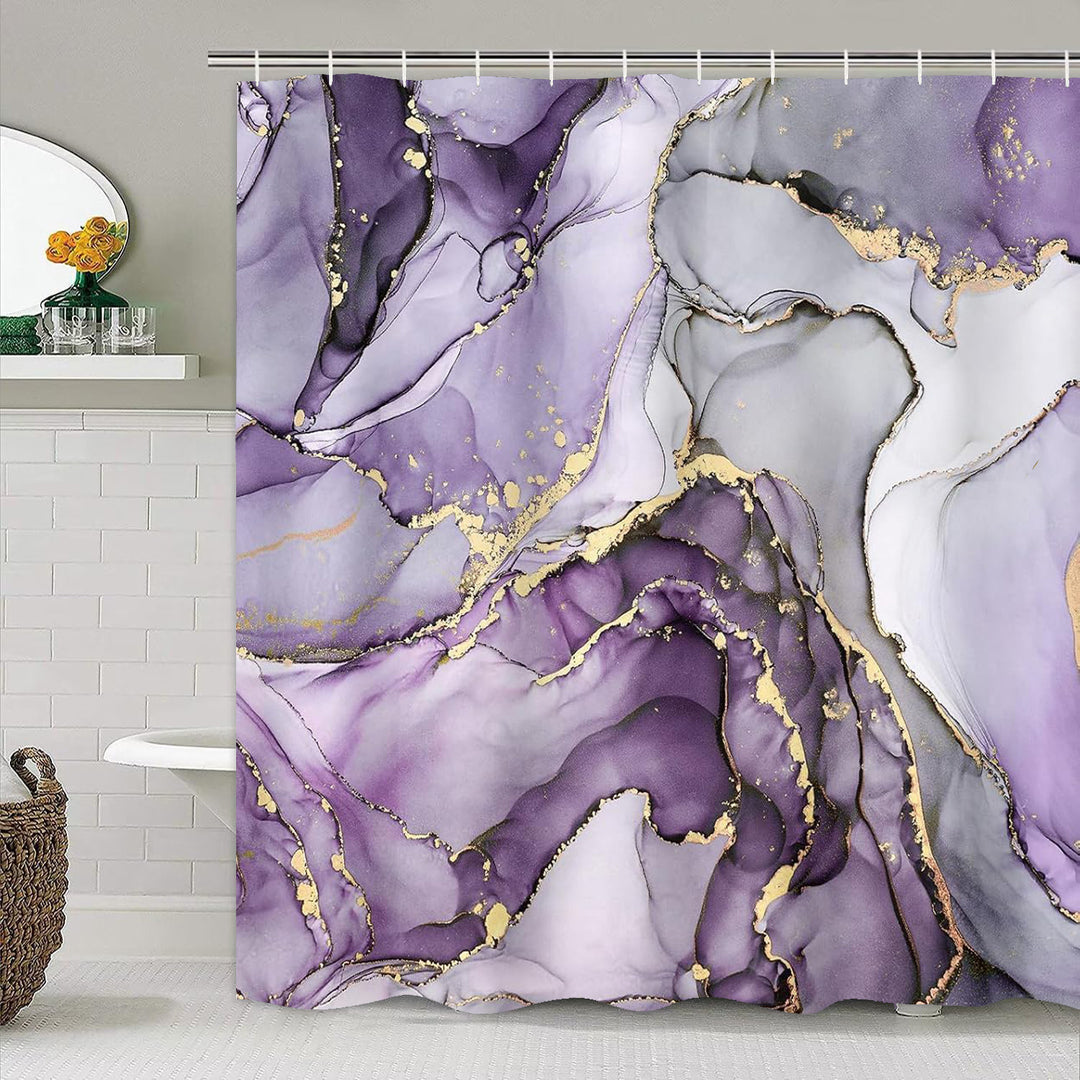 Artistic Marble Texture Shower Curtain Stornfield