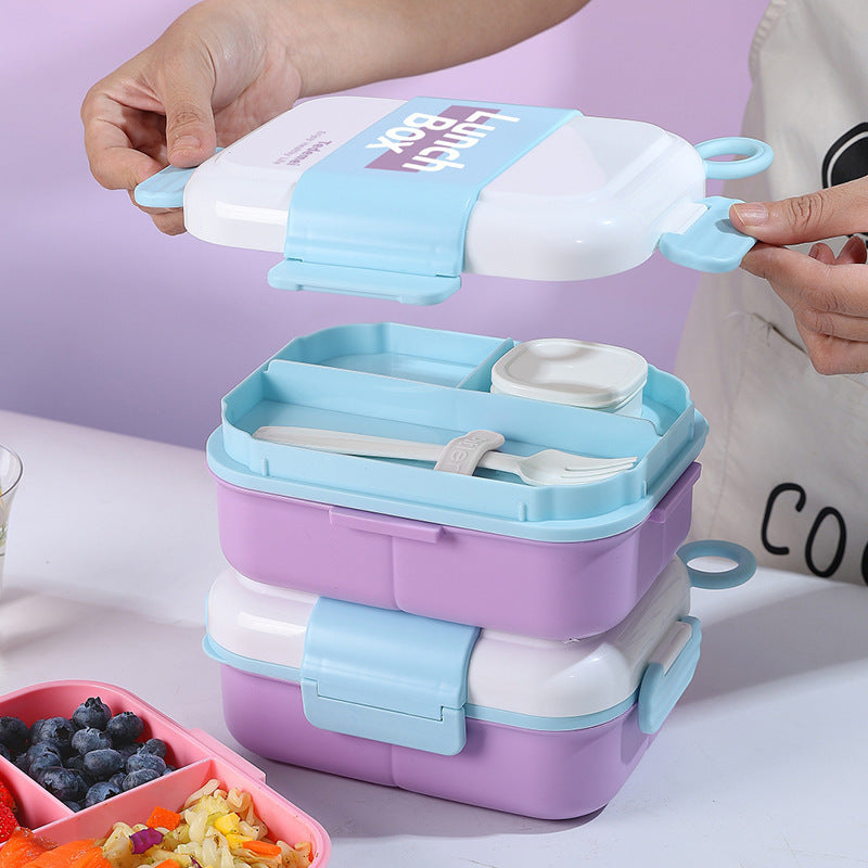 Multi-Functional Double-Layer Lunch Box