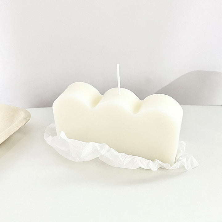 Minimalist Arch-Top Sculptural Pillar Candle
