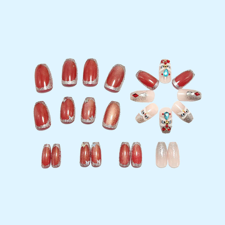 Artificial nails with luxurious 3D decorations Stornfield