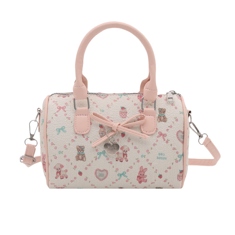 Floral Embroidered Mini Satchel