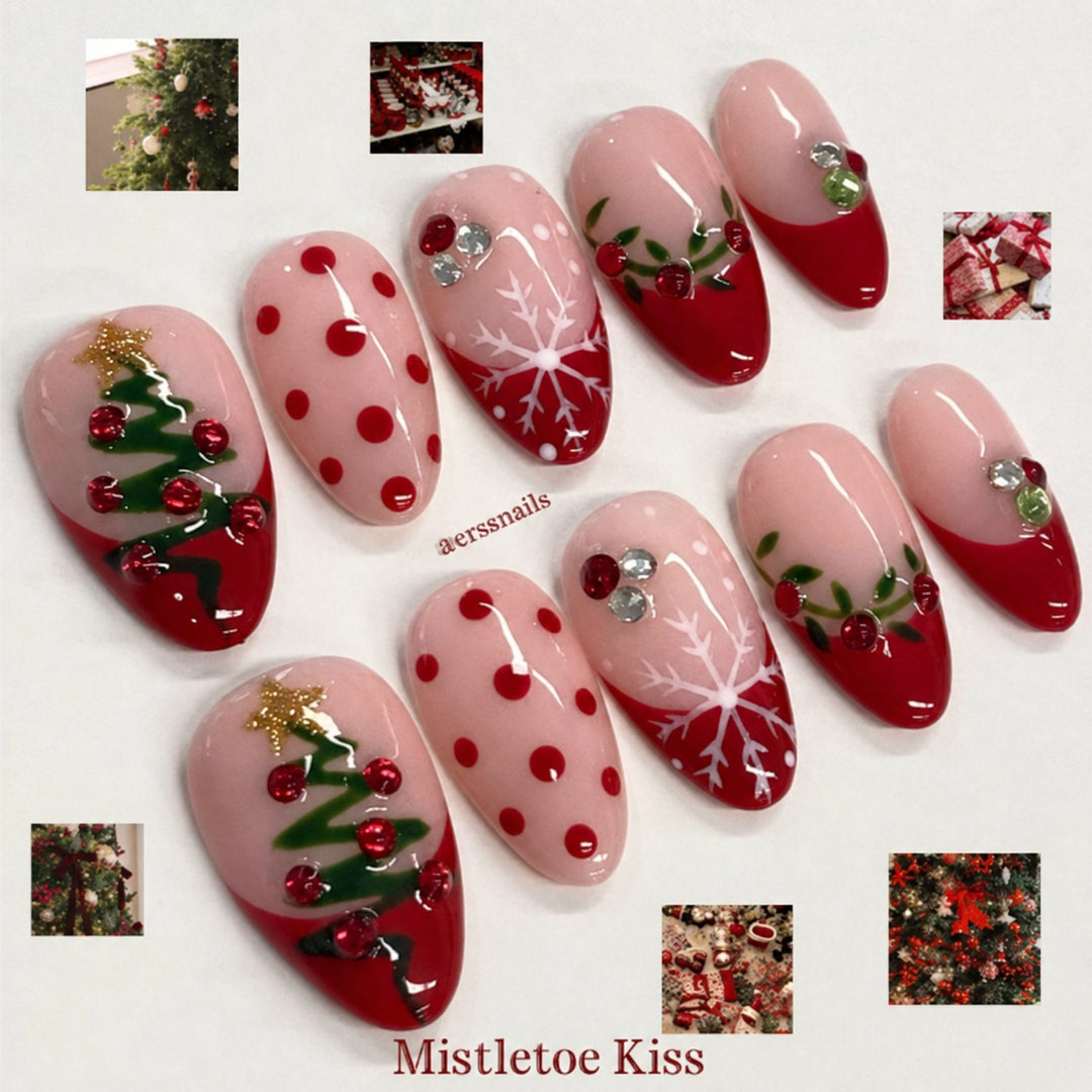 Festive artificial nails with Christmas motifs Stornfield