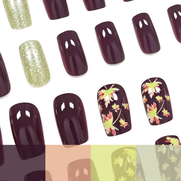 Artistic Fall-Themed Nail Art Enhancements Stornfield