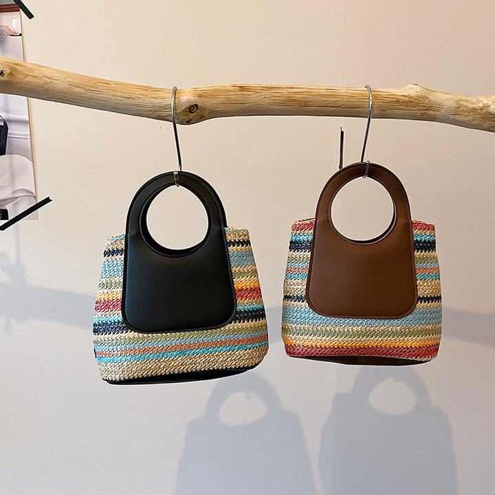 Multi-Textured Handheld Tote Bag