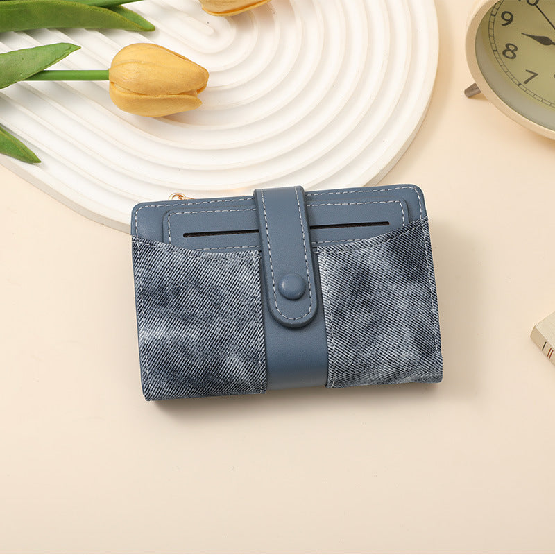 Textured Multi-Pocket Snap Closure Wallet Stornfield