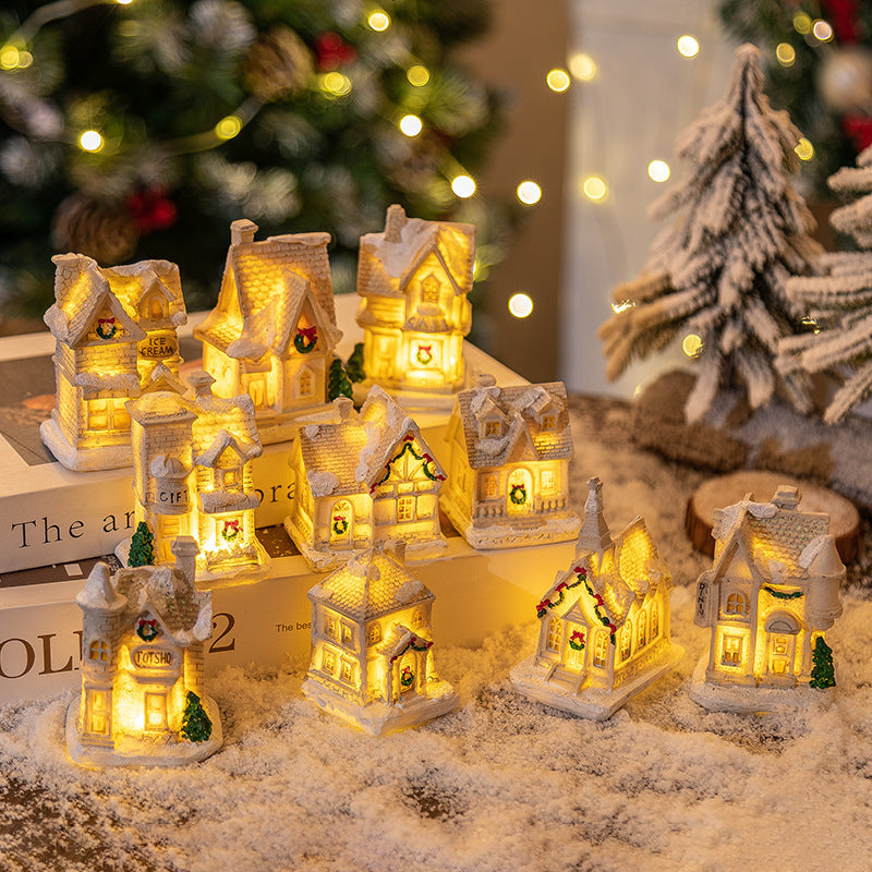 Decorative LED Light-Up Christmas House