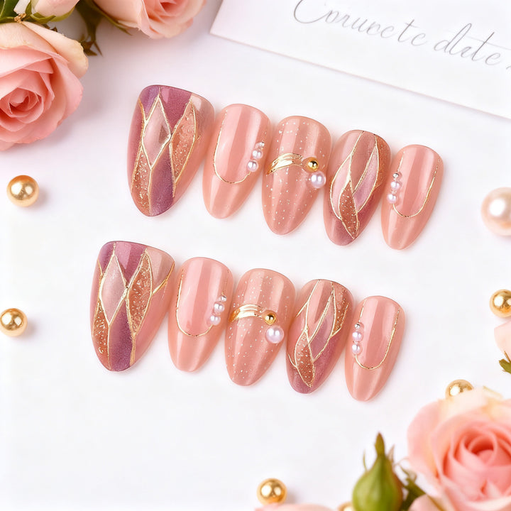 Glamorous Press-On Nail Art Set
