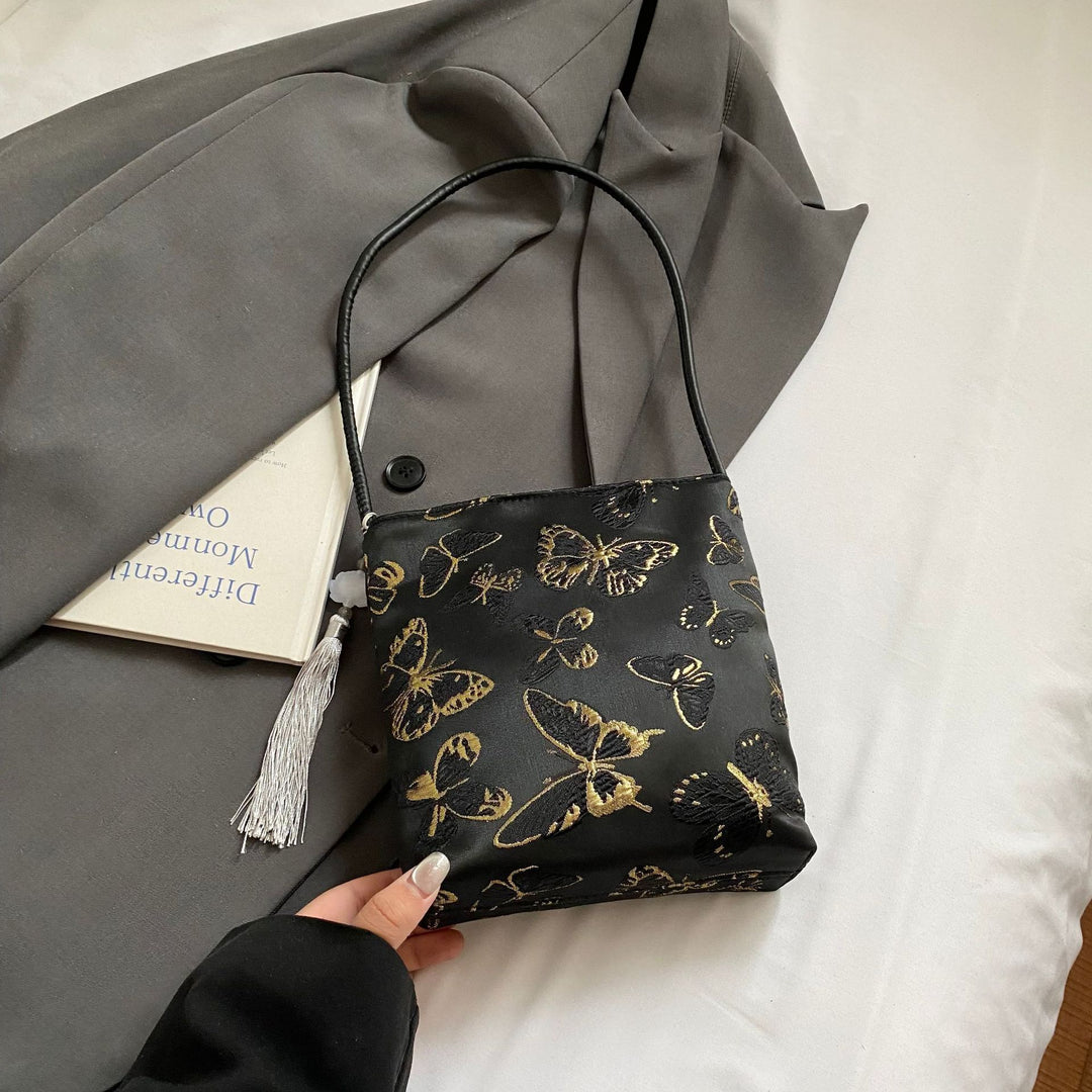 Elegant Floral Printed Handbag