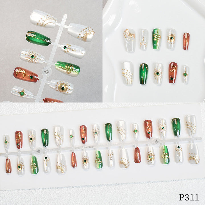 Elegant Floral Design Press-On Nails Stornfield