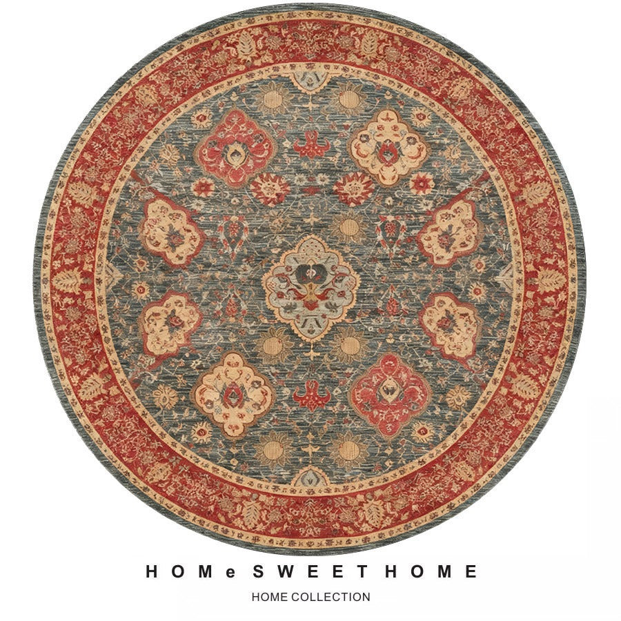 Vintage-Inspired Round Rug