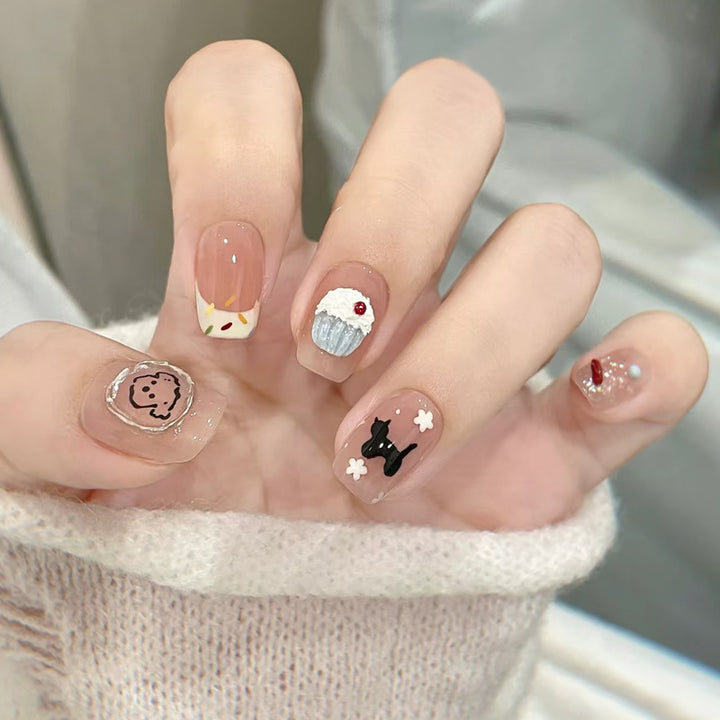 Decorative Glittery Press-On Nail Tips Stornfield