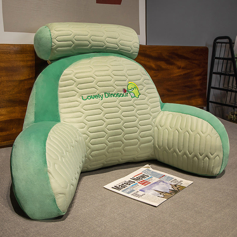 Plush back support pillow with toast design Stornfield