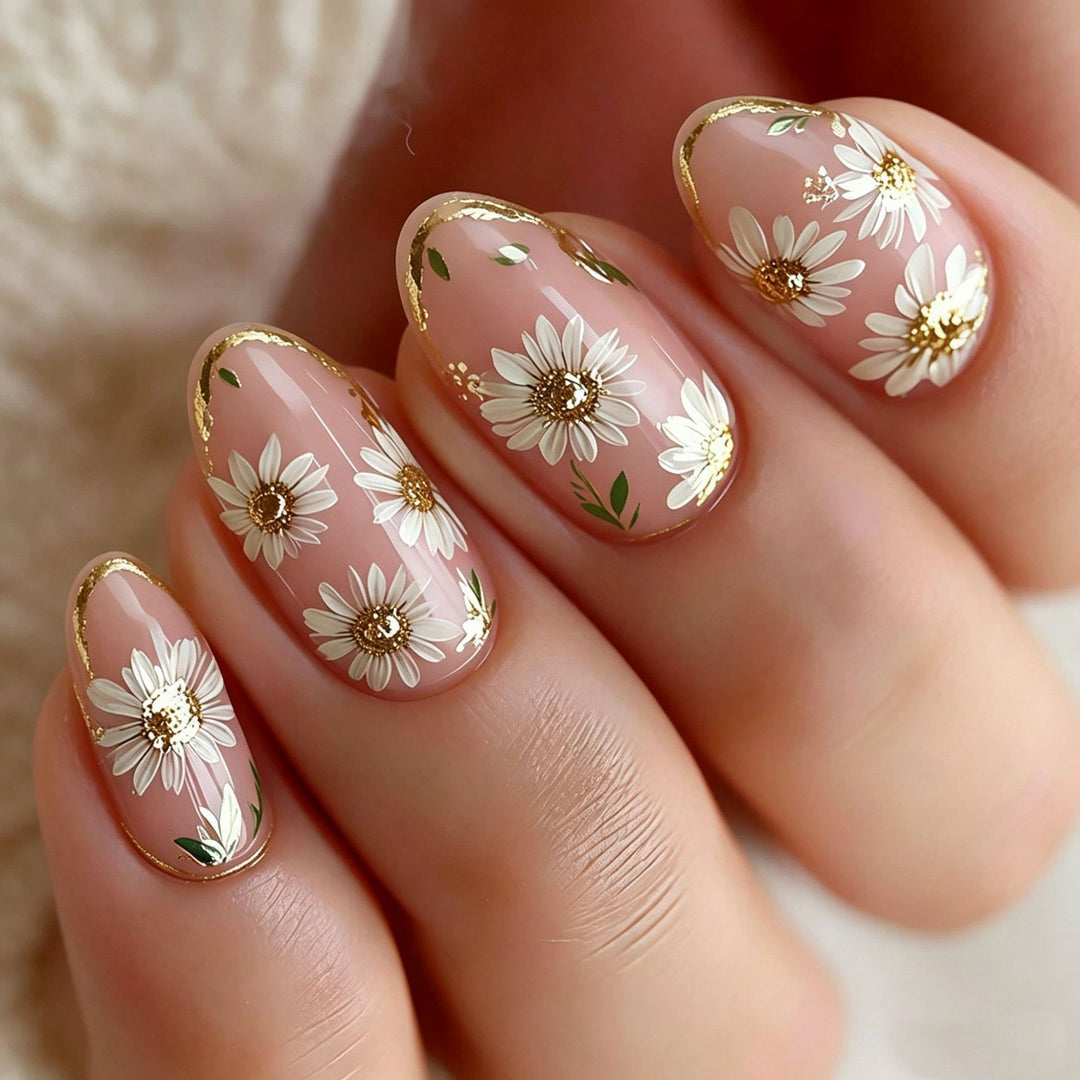 Elegant Press-On Nail Tips with Decorative Bow Stornfield