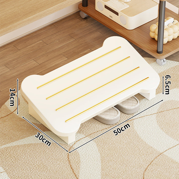 Low Wooden Slipper Bench with Under-Seat Storage