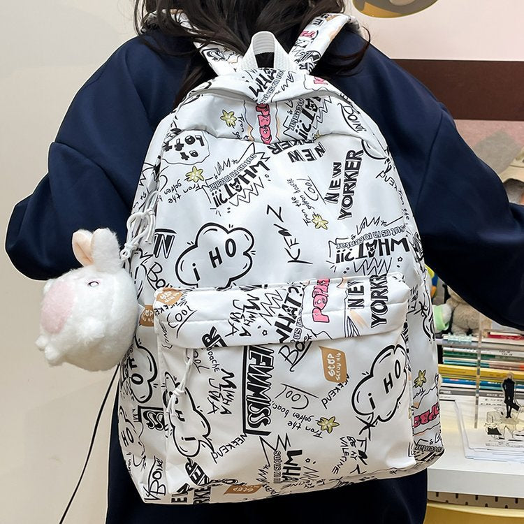 Backpack with Creative Graffiti Design Stornfield