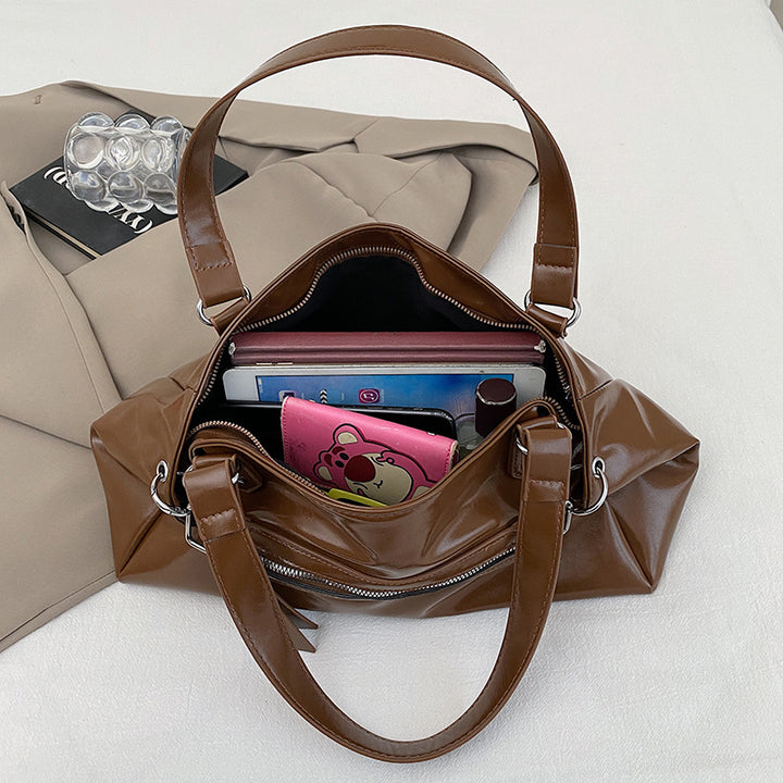 Sleek Leather Satchel Bag