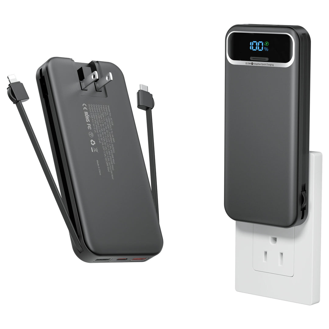 Powerbank with Integrated Charger and Lcd Display Stornfield