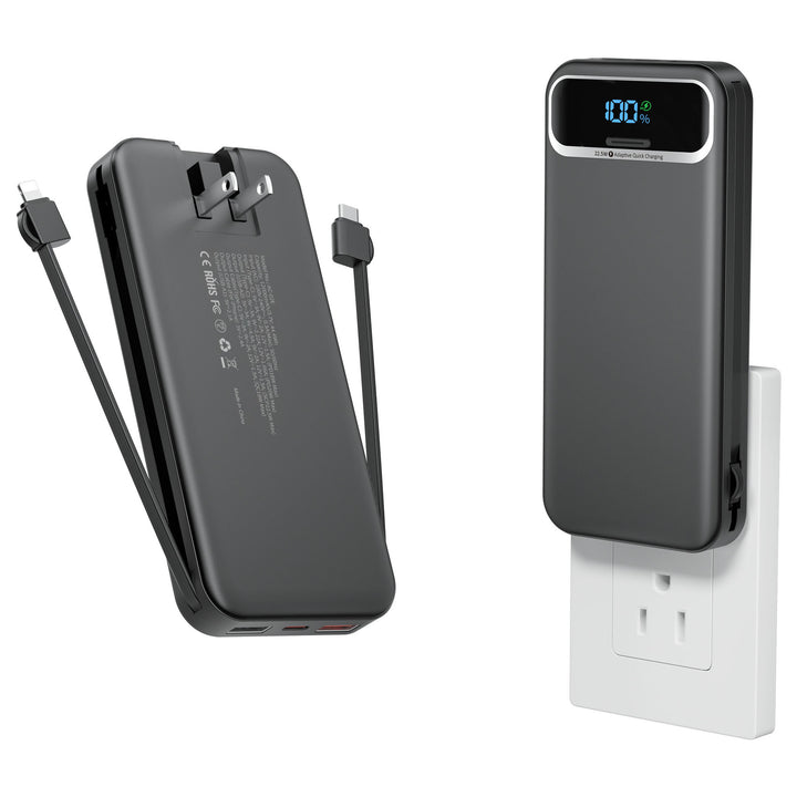 Powerbank with Integrated Charger and Lcd Display Stornfield