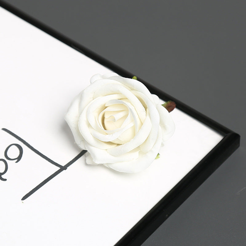 Elegant Silk Rose Pin for Decorative Use
