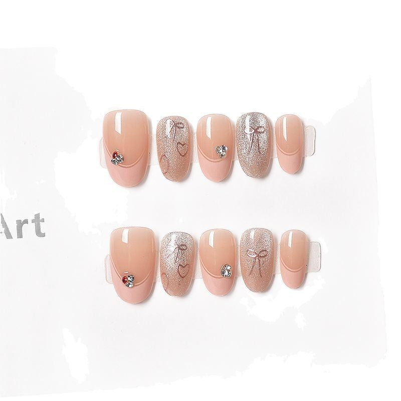 Elegant French Tip Press-On Nail Art Stornfield 1787316010