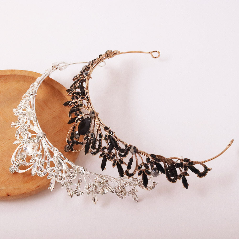 Ladies Elegant Hair Crown with Filigree Crystal Decorations Stornfield